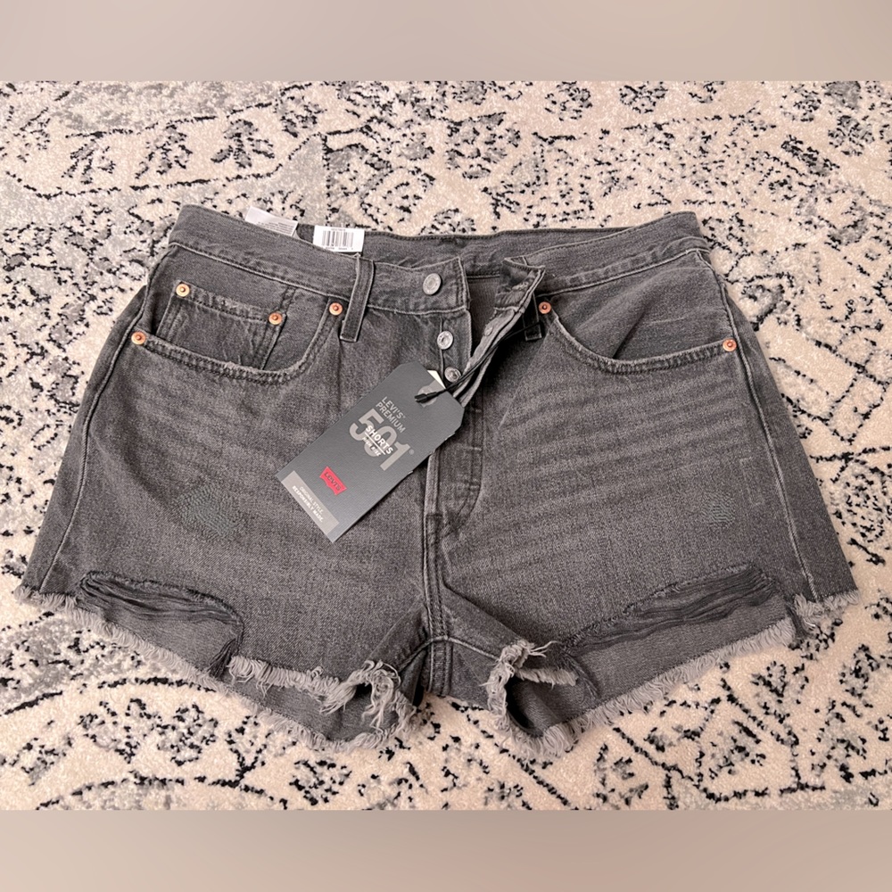 Levi 501 grey shorts
